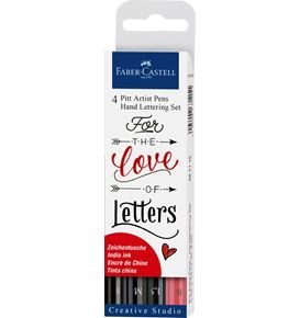 Bút Cọ Pitt Artist Lettering, S,M, 1.5, B Red